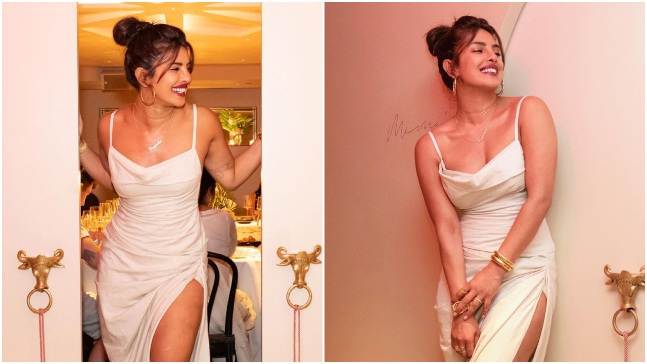 Priyanka Chopra stuns in black and white dove gown for Bulgari promotions  in Paris: Pics | News | Zee News