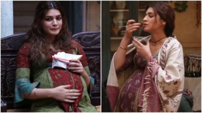 Kriti Sanon gorged on fried food, chocolates to gain 15 kg for Mimi. Watch BTS video