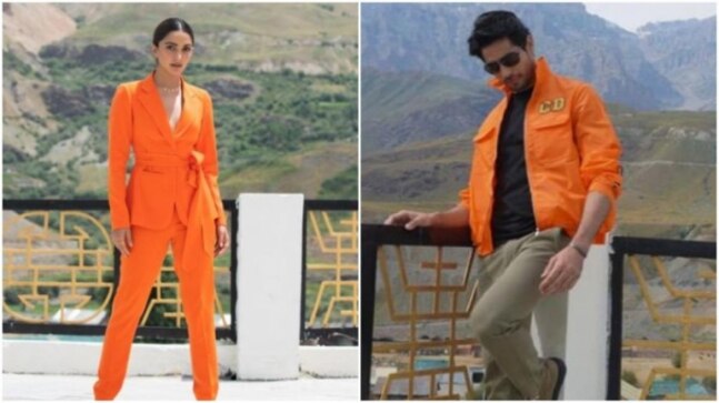 Shershaah stars Sidharth Malhotra and Kiara Advani twin in orange in Kargil. See pics