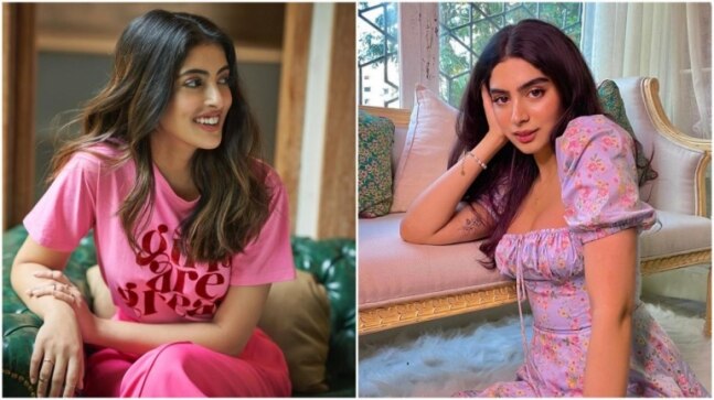 Navya Naveli Nanda flashes her 1000-Watt smile in new pic. Khushi Kapoor loves it
