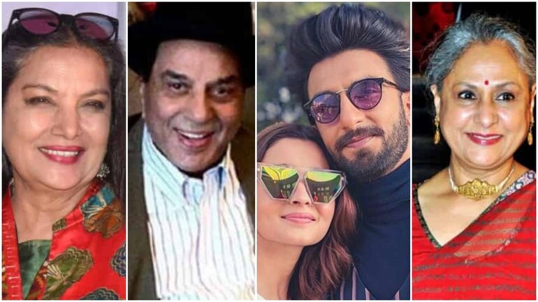 Ranveer Singh and Alia Bhatt introduced Shabana Azmi (L), Dharmendra and Jaya Bachchan (R) as their Parivaar in Rocky Aur Rani Ki Prem Kahani. Ranveer Singh and Alia Bhatt introduced Shabana Azmi (L), Dharmendra and Jaya Bachchan (R) as their Parivaar in Rocky Aur Rani Ki Prem Kahani.