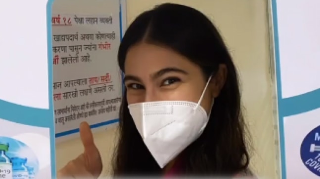 Sara Ali Khan gets first dose of Covid-19 vaccine in Mumbai. See pic