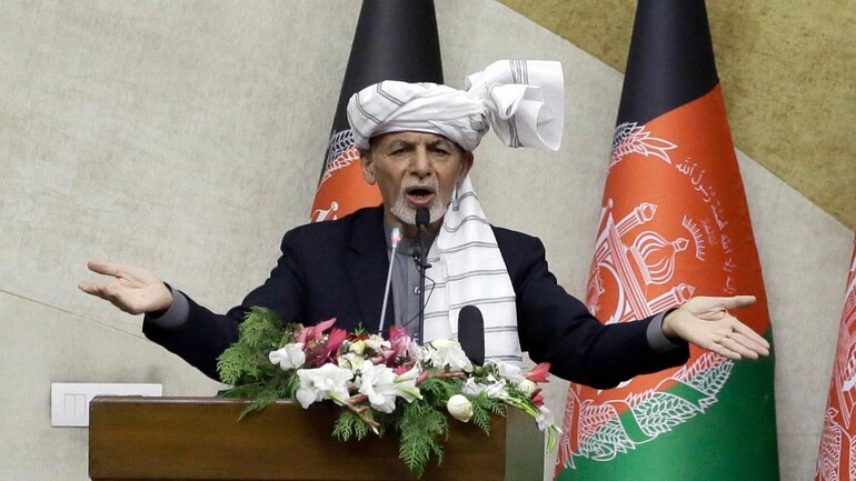Photo of the ousted Afghan President Ashraf Ghani