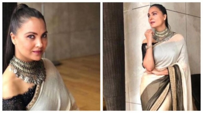 Lara Dutta in Rs 1.25 lakh ivory saree is the definition of resplendent. See pics
