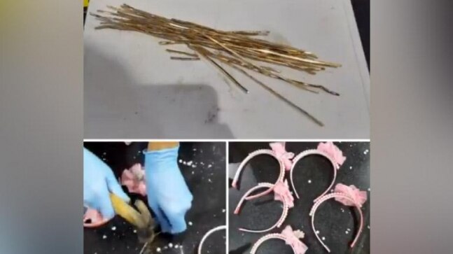 Gold worth ₹22 lakh hidden in hairbands, blender seized at Mangaluru airport