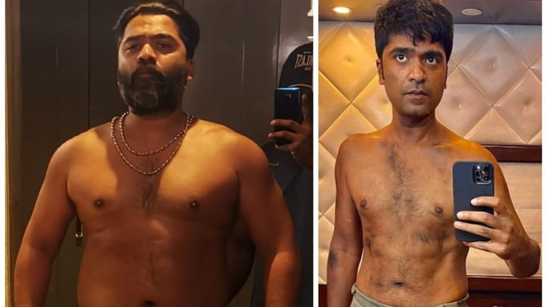 Simbu undergoes major physical transformation for Vendhu Thanindhathu Kaadu. Viral pic - Movies News