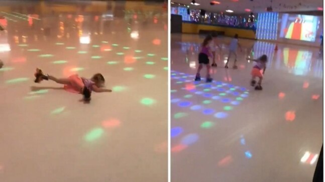 4-year-old falls down during roller-skating race in viral video. See what happened next