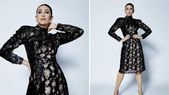 Karisma Kapoor in Rs 10k sequinned dress looks as bright as the stars. Breathtaking pics