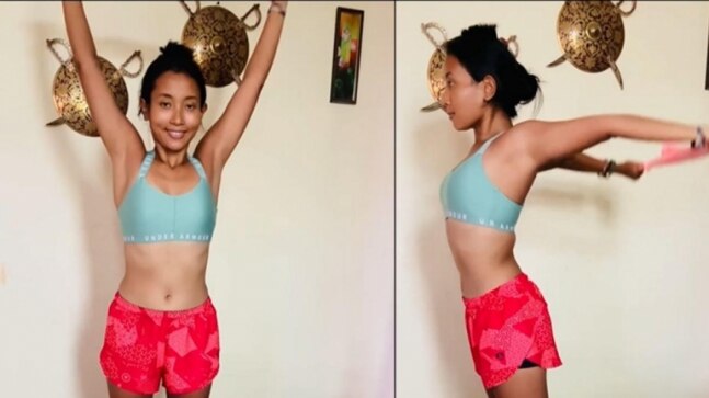 Ankita Konwar tried this fun thing with her sweaty t-shirt. No, it's not gross