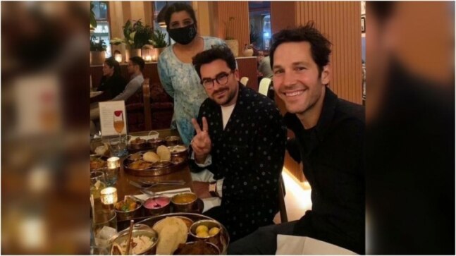 Paul Rudd and Dan Levy relish poori, mutton and mithai at London eatery. Desi Twitter reacts