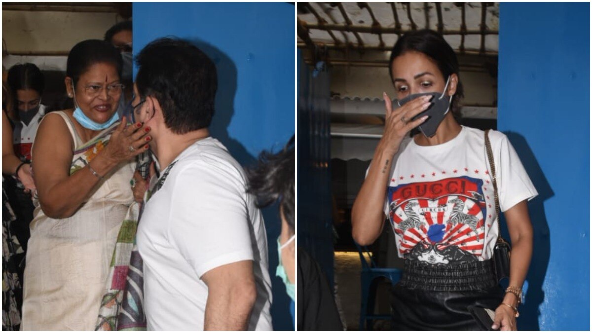 Malaika Arora's mom kisses Arbaaz Khan on cheek as they reunite for family dinner with Arhaan