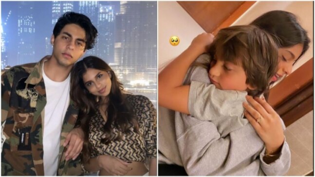 Suhana Khan wishes brothers Aryan and AbRam on Raksha Bandhan with sweet pictures. See here