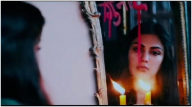 Rhea Chakraborty shares her look from mystery thriller Chehre. See clip