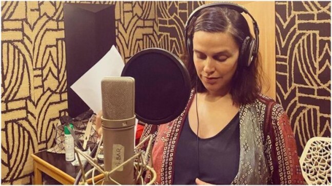 Neha Dhupia is dubbing for Sanak during 3rd trimester, between backache and burps