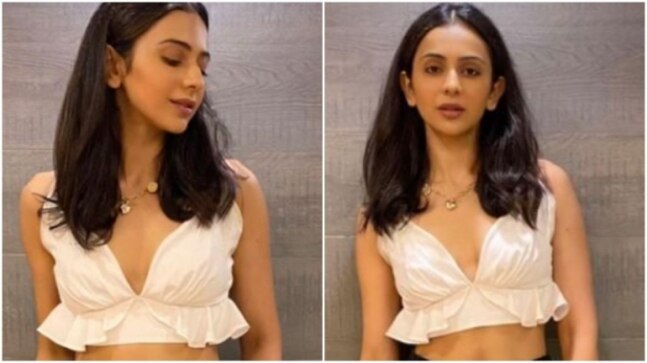 Rakul Preet Singh in classy white crop top looks uber-chic
