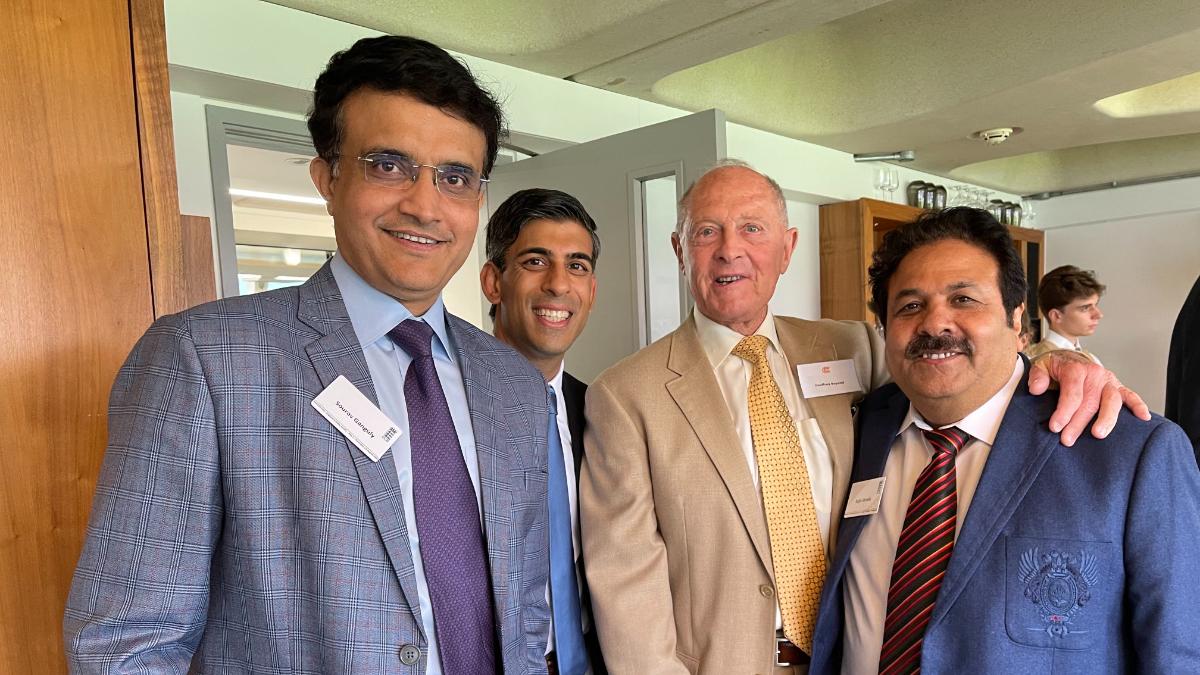 Sourav Ganguly Sourav Ganguly was at the Lord's on Thursday, watching India in action in the 2nd Test (Photo Courtesy: Rajiv Shukla Twitter)