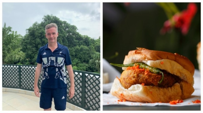 British High Commissioner Alex Ellis tries Vada Pav in Mumbai. Internet reacts
