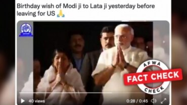 Fact check: this conversation between Prime Minister Modi and singer Lata Mangeshkar is old Fact check: this conversation between Prime Minister Modi and singer Lata Mangeshkar is old