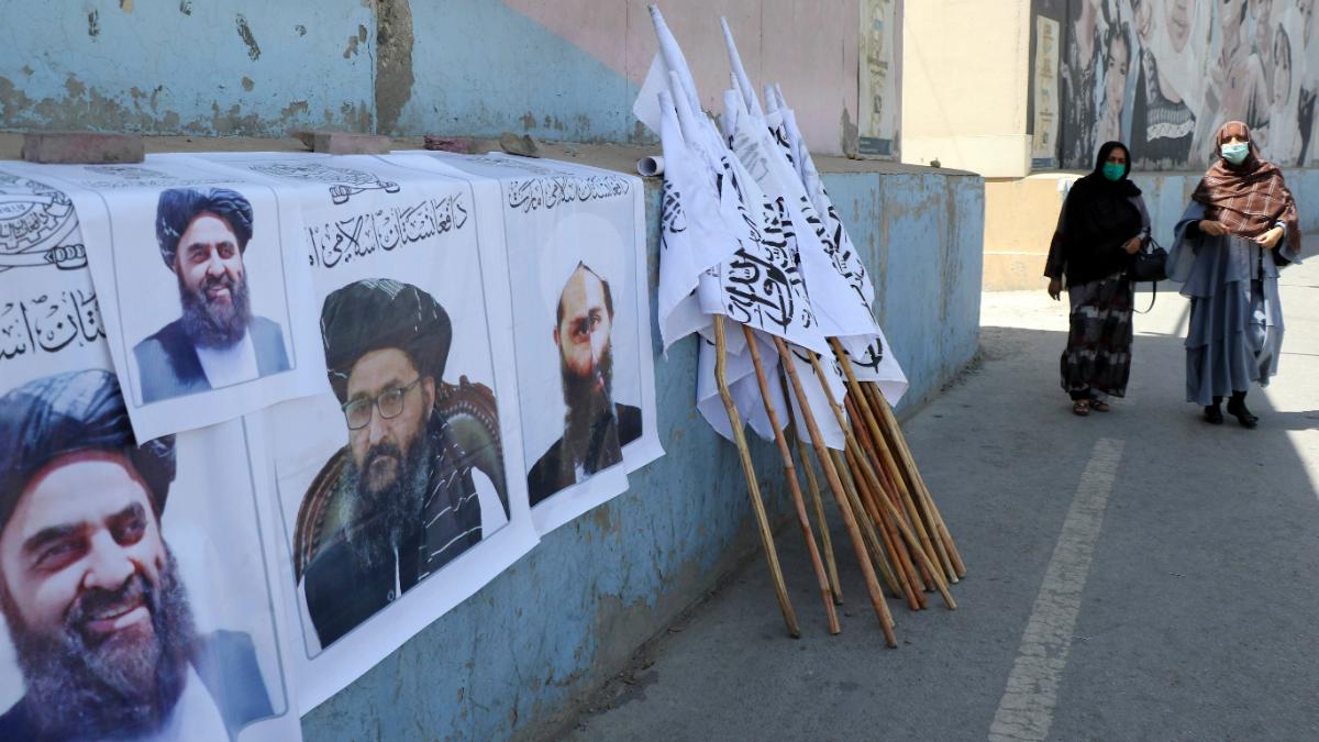 Posters of Taliban leaders seen in Kabul