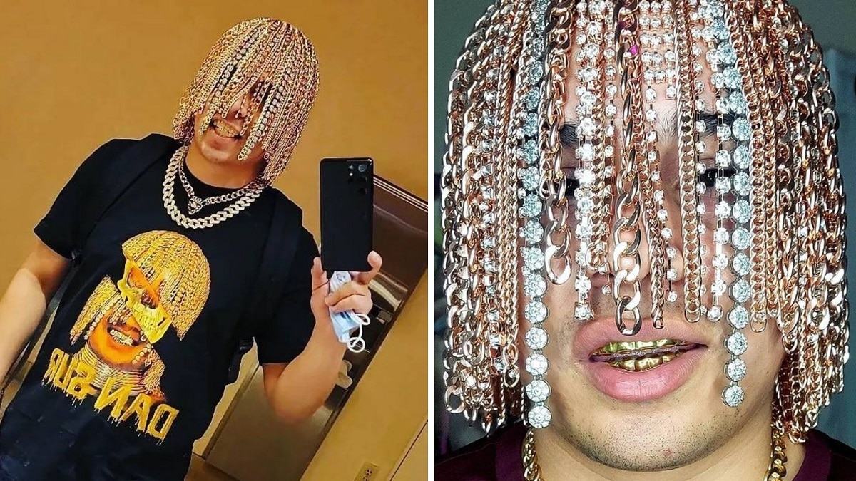 Rapper Dan Sur claims to be the first rapper to have gold hair implanted  in human history  Daily Mail Online