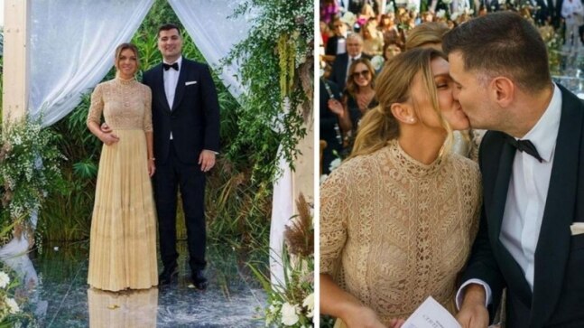 Former tennis World No 1 Simona Halep marries Toni Iuruc in Romania. Inside pics