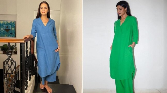 Dia Mirza and Konkona Sensharma spotted wearing similar khadi suits. Who wore it better?