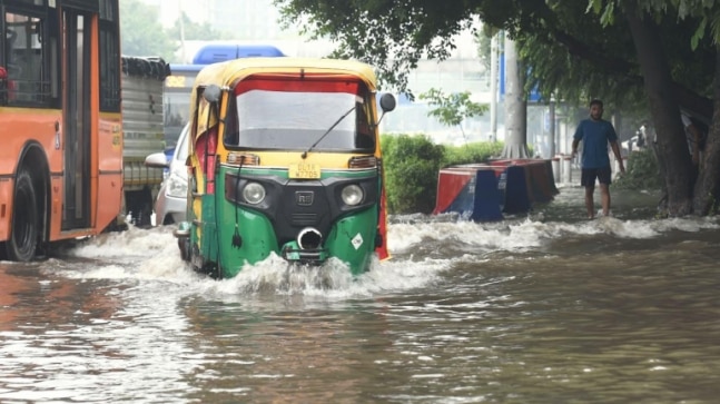Record rainfall in Delhi: BJP leader rows boat, children swim in heavily waterlogged streets