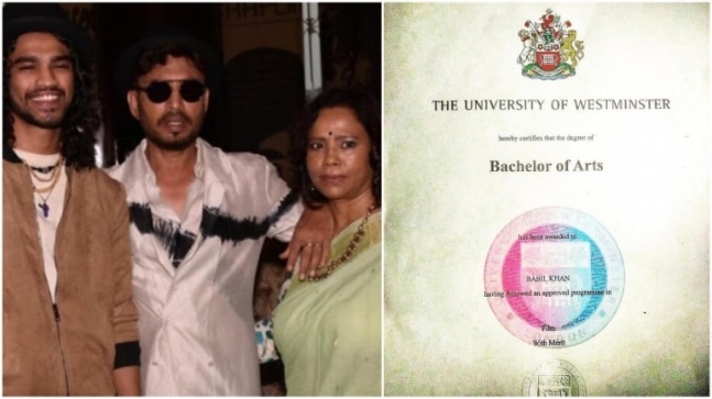 Babil Khan gets college degree despite dropping out. Sutapa Sikdar says Irrfan wanted it