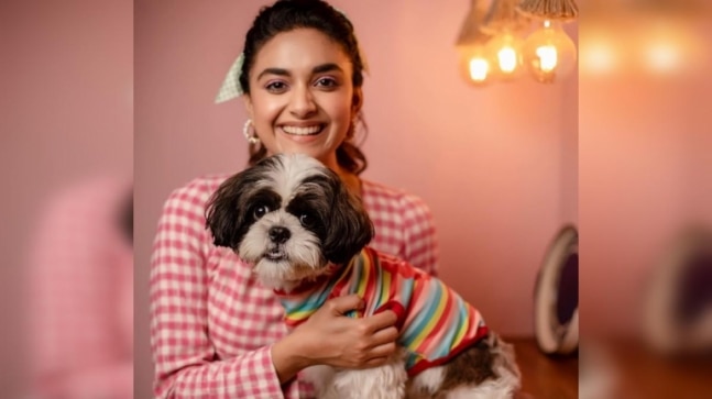 Keerthy Suresh set to binge-watch Money Heist Season 5, sings Bella Ciao to pet dog Nyke