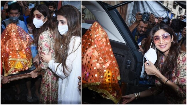 Shilpa Shetty continues tradition, brings Ganpati home