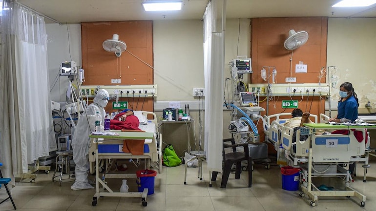 Covid patients in a hospital