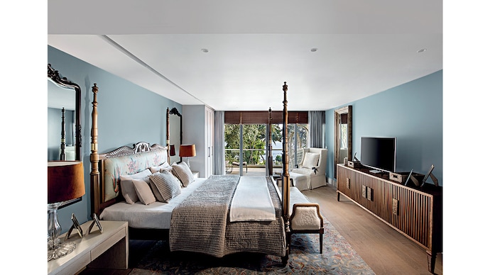 The master bedroom has a majestic four poster; Photographs by Atul Pratap Chauhan Rooms with a view