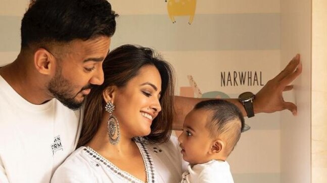 Anita Hassanandani has the sweetest anniversary wish for Rohit, shares video with baby Aaravv