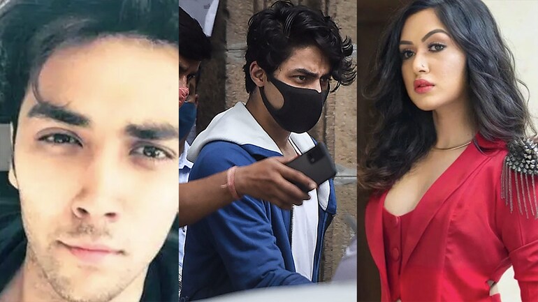 File photos of (LR) Arbaaz Merchantt, Aryan Khan and Munmun Dhamecha