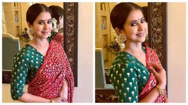 Urmila Matondkar in pretty maroon saree sets the bar high for ethnic fashion