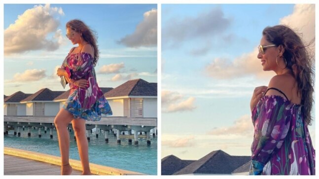 Bipasha Basu in floral shift dress is making the most of her time in pic from Maldives