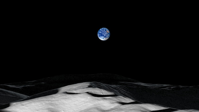 Upside down, rotating backwards: How Earth looks like from Moon's South Pole | Watch