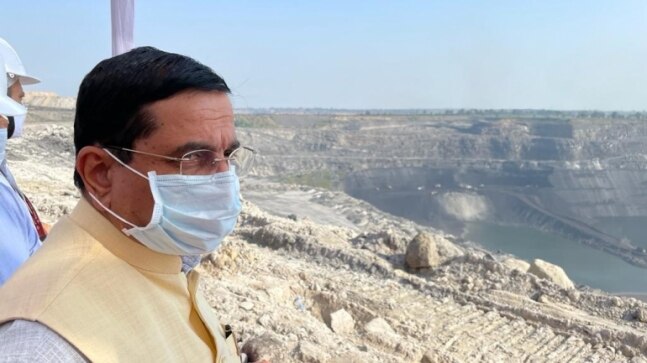 Union minister Pralhad Joshi visits Dipka coal mine in Chhattisgarh, urges officials to scale up production