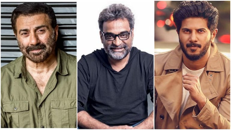 (L-R) Sunny Deol, R Balki and Dulquer Salmaan's film has been titled Chup: Revenge of the Artist.