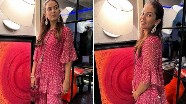 Mira Rajput in Rs 50k sharara set is a breath of fresh air in pics from Karwa Chauth celebrations