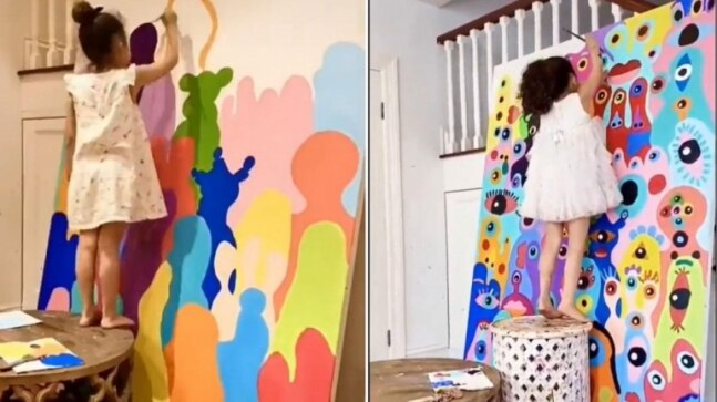 5-year-old’s fabulous painting skills leaves netizens amazed. Viral video has 1 million views