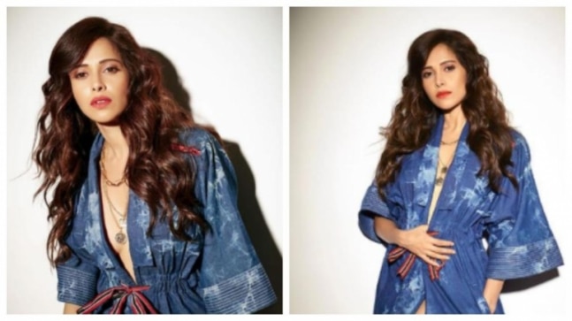 Nushrratt Bharuccha raises the temperature in denim kimono jacket. Pics here