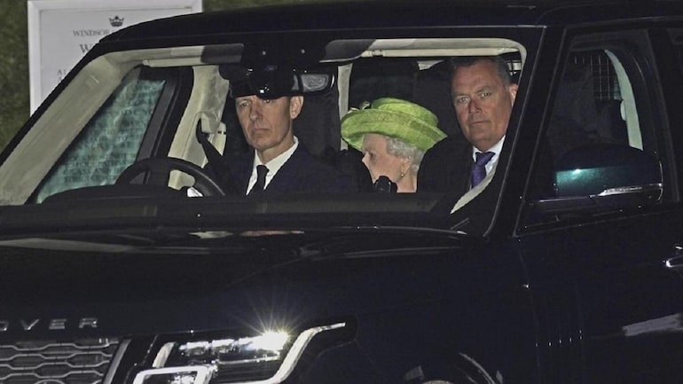 Britain's Queen Elizabeth II leaves Windsor Great Park in Berkshire, England on Sunday. (Image courtesy: Associated Press) Britain's Queen Elizabeth II leaves Windsor Great Park in Berkshire, England on Sunday. (Image courtesy: Associated Press)