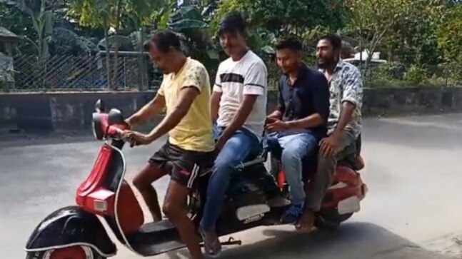 Assam man designs unique scooter that can accommodate 4 people