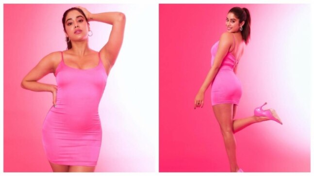 Janhvi Kapoor in hot-pink mini dress looks like a Barbie girl at Khushi's birthday bash