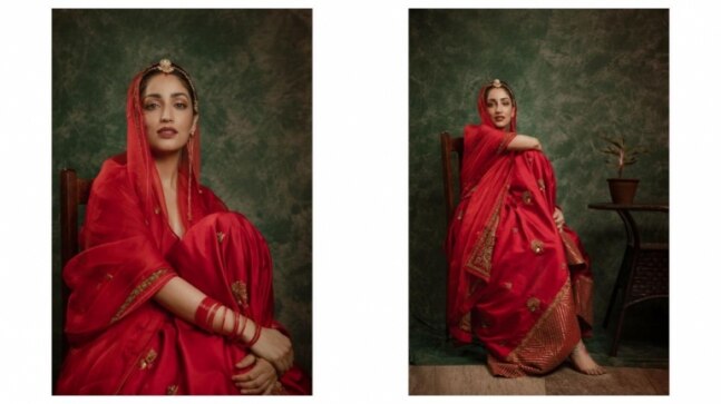 Yami Gautam’s red silk lehenga is the perfect bridal outfit that you might be looking for. See pics