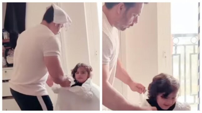 Little girl tries out set of new clothes for the first time. Her cute reaction is now a viral video