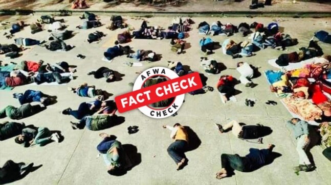 Fact Check: Are these UPTET aspirants sleeping in the open on a cold night? - Vimarsana News