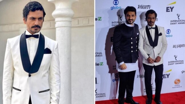 Nawazuddin Siddiqui in white tuxedo rocks International Emmy Awards 2021