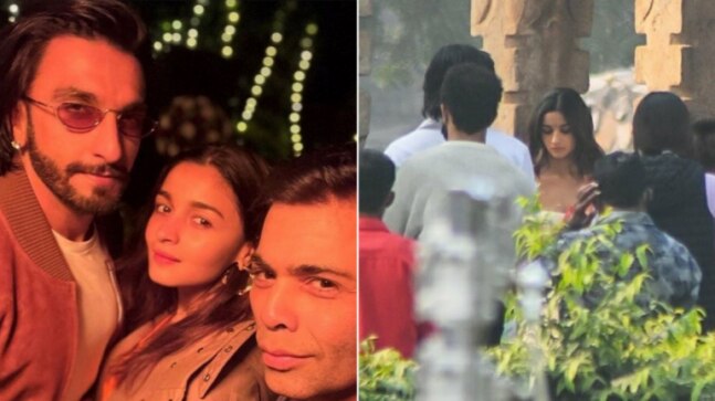 Alia Bhatt and Ranveer Singh shoot for Karan Johar's Rocky Aur Rani Ki Prem Kahani in Delhi's Qutub Minar. See leaked pics